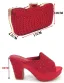 Chic / Beautiful Black Rhinestone Evening Party Womens Sandals Clutch Bags 2023 10 cm Thick Heels Open / Peep Toe Sandals High Heels Clutch Bags