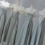 Modest / Simple Grey Satin Bridesmaid Dresses 2022 A-Line / Princess Spaghetti Straps Short Sleeve Pearl Sash Backless Tea-length Bridesmaid Dresses