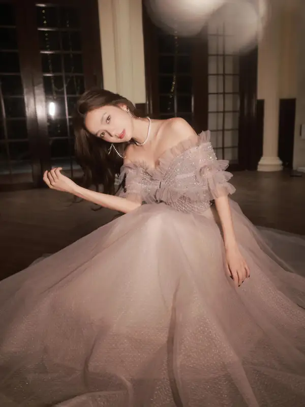 Charming Grey Beading Sequins Evening Dresses 2022 A-Line / Princess Off-The-Shoulder Short Sleeve Backless Floor-Length / Long Evening Party Prom Dresses