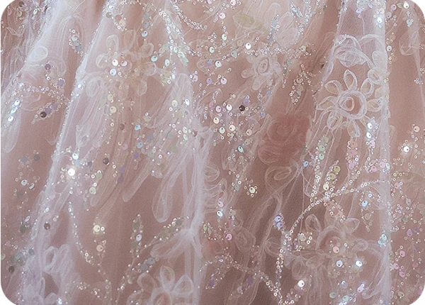 Flower Fairy Blushing Pink Beading Sequins Appliques Prom Dresses 2024 A-Line / Princess Square Neckline Sleeveless Backless Floor-Length / Long Prom Formal Dresses