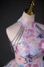Schöne Grau Perlenstickerei Pailletten Ballkleider 2024 Ballkleid Neckholder Ärmellos Rückenfreies Lange Ball Festliche Kleider