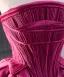 High-end Fuchsia Cascading Ruffles Satin Prom Dresses 2024 Ball Gown Strapless Sleeveless Backless Tea-length Prom Formal Dresses