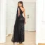 Scintillantes Noire Paillettes Fendue devant Robe De Soirée 2024 Trompette / Sirène Une épaule Sans Manches Dos Nu Fermeture Éclair Sur Le Côté Longue Soirée Robe De Ceremonie