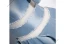 Chic / Beautiful Sky Blue Satin Pearl Prom Dresses 2023 A-Line / Princess Square Neckline Short Sleeve Backless Floor-Length / Long Formal Dresses
