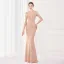 Sexy Black Satin Evening Dresses 2022 Trumpet / Mermaid Off-The-Shoulder Beading Tassel Sleeveless Backless Floor-Length / Long Evening Party Formal Dresses