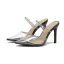 Sexy White Summer Rhinestone Evening Party Womens Sandals 2022 10 cm Stiletto Heels Open / Peep Toe Sandals High Heels