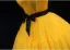 Unusual Yellow Cascading Ruffles Prom Dresses 2024 Ball Gown Scoop Neck Sleeveless Backless Bow Sash Court Train Prom Formal Dresses