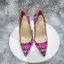 Ovanlig Limegrön Gatukläder Snakeskin Trycket Pumps 2023 12 cm Stilettklackar Spetsiga Pumps Högklackade
