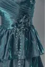 Haut de Gamme Vert Foncé Perlage Volants en Cascade Robe De Soirée 2026 Princesse Bustier Sans Manches Dos Nu Longue Robe De Ceremonie