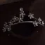 Modest / Simple Silver Pearl Rhinestone Alloy Earrings Tiara Wedding Bridal Hair Accessories 2025