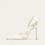 Elegant White Embroidered Lace Wedding Shoes 2025 10 cm Stiletto Heels Pointed Toe Wedding Pumps High Heels