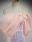 Sexy Rougissant Rose Laser Paillettes Robe De Soirée 2023 Trompette / Sirène De l'épaule Manches Courtes Dos Nu Train De Balayage Soirée Robe De Ceremonie