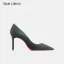 Fashion Black Suede Evening Party Pumps 2023 12 cm Stiletto Heels Pointed Toe Pumps High Heels
