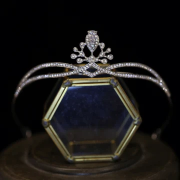Eenvoudige Zilveren Rhinestone Tiara Bruids Haaraccessoires 2022 Zirkonium Legering Huwelijk Tiara