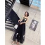 Chic / Beautiful Black Prom Dresses 2022 A-Line / Princess Spaghetti Straps Lace Flower Sleeveless Backless Floor-Length / Long Prom Formal Dresses