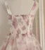 Simple Blanche Impression Organza Robe De Bal 2023 Princesse Encolure Carrée Sans Manches Dos Nu Courte Promo Robe De Ceremonie
