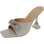 Chic / Beautiful Mint Green Street Wear Summer Rhinestone Bow Womens Sandals 2022 9 cm Stiletto Heels Open / Peep Toe Sandals High Heels