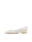 Elegant White Beading Satin Low Heel Wedding Shoes 2024 Pointed Toe Wedding Pumps