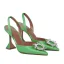 Chic / Beautiful Orange Casual Rhinestone Satin Womens Sandals 2022 8 cm Thick Heels Pointed Toe Sandals High Heels