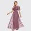 Vintage / Retro Navy Blue Lace Flower Sequins Prom Dresses 2023 A-Line / Princess Scoop Neck Short Sleeve Floor-Length / Long Prom Formal Dresses