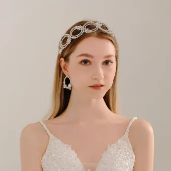 Fine Sølv Rhinestone Legering Har Tilbehor 2023 Bryllup