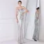 Scintillantes Blanche Laser Paillettes Robe De Soirée 2022 Trompette / Sirène Bretelles Spaghetti Sans Manches Dos Nu Perlage Longue Soirée Robe De Ceremonie