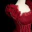 Charming Burgundy Beading Sequins Evening Dresses 2023 A-Line / Princess Puffy Off-The-Shoulder Short Sleeve Backless Floor-Length / Long Evening Party Formal Dresses