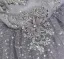 Charmant Gris Perlage Paillettes Appliques Anniversaire Robe De Fête 2024 Robe Boule Encolure Carrée Manches Courtes Dos Nu Courte Robe De Ceremonie