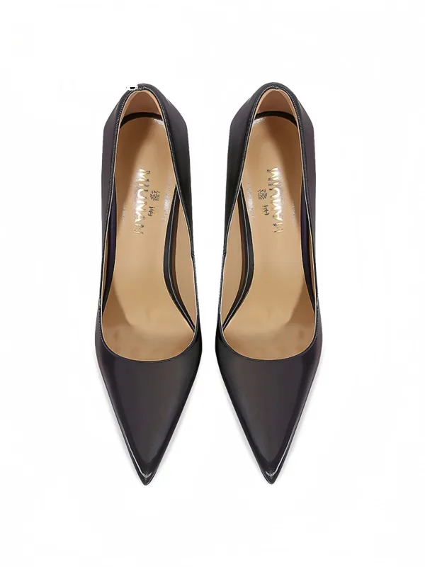 Chic / Belle Violet Cuir Soirée Escarpins 2026 12 cm Talons Aiguilles À Bout Pointu Escarpins Talons Hauts
