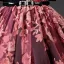 Vintage / Originale Bordeaux Paillettes En Dentelle Fleur Promo Robe Ceremonie Fille 2022 Robe Boule Encolure Dégagée Gonflée Manches Courtes Noeud Ceinture Tribunal Train Robe Ceremonie Fille