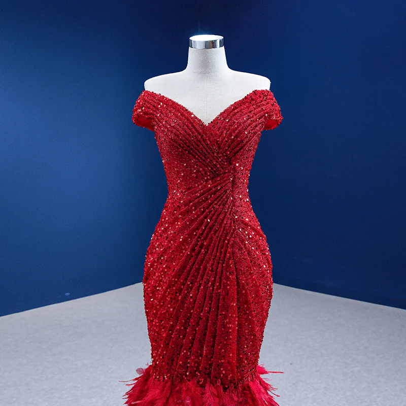open lace back dress Red Wedding Dress Ball Gown Reception Women Formal Evening Party Gown   Siaoryne