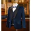 Navy Blue Long Sleeve Wedding Boys Wedding Suits 2025 Body Jewellery Coat Pants Shirt Tie Vest