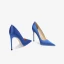 Modest / Simple Royal Blue Satin Prom Pumps 2023 12 cm Stiletto Heels Pointed Toe Pumps High Heels