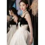 Fashion Ivory Prom Dresses 2022 A-Line / Princess Spaghetti Straps Sleeveless Backless Bow Floor-Length / Long Formal Dresses
