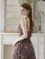 Chic / Beautiful Grape Rhinestone Sequins Homecoming Graduation Dresses Prom Dresses 2023 A-Line / Princess Spaghetti Straps Sleeveless Backless Floor-Length / Long