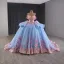Luxury / Gorgeous Blushing Pink Appliques Pearl Lace Flower Prom Dresses 2024 Ball Gown Off-The-Shoulder Short Sleeve Backless Bow Court Train Prom Formal Dresses