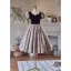 Chic / Beautiful Black Homecoming Short Graduation Dresses 2024 Ball Gown Square Neckline Puffy Short Sleeve Backless