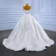 High End Weiß Perlenstickerei Pailletten Brautkleider / Hochzeitskleider 2022 Ballkleid Off Shoulder Ärmellos Rückenfreies Lange Hochzeit