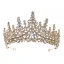 Vintage / Originale Doré Faux Diamant Mariage Tiare 2022 Alliage Accessoire Cheveux Mariage