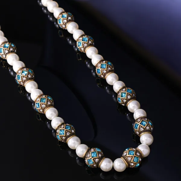 Vintage Medieval Blanco Perla Rhinestone Gala Pendientes Collares Pulseras Accesorios 2025