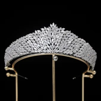 Sparkly Silver Rhinestone Zircon Bridal Hair Accessories 2024 Wedding Accessories
