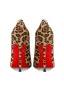 Sexy Bruin Luipaard Print Avond Pumps 2025 Leer 12 cm Naaldhakken / Stiletto Spitse Neus Pumps Hoge Hakken