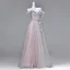 Bling Bling Lavande En Dentelle Papillon Appliques Paillettes Robe De Soirée 2026 Princesse De l'épaule Manches Courtes Dos Nu Longue Robe De Ceremonie