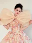 Fée Des Fleurs Multi-Couleurs Appliques Perle Robe De Bal 2025 Robe Boule V-Cou Sans Manches Dos Nu Train De Balayage Promo Robe De Ceremonie