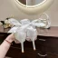 Elegante Weiß Satin Stickerei Brautschuhe 2024 Knöchelriemen Schleife 8 cm Stilettos Spitzschuh Hochzeit Sandaletten Hochhackige