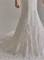 Elegant White Pearl Lace Flower Wedding Dresses 2025 Trumpet / Mermaid Off-The-Shoulder Sleeveless Backless Sweep Train Wedding
