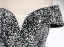 Scintillantes Noire Paillettes Robe De Bal 2024 Robe Boule De l'épaule Manches Courtes Dos Nu Longue Promo Robe De Ceremonie
