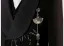 Chinese style Black Rhinestone 6-piece Long Sleeve Boys Wedding Suits 2025 Body Jewellery Coat Pants Shirt Tie Vest