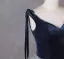 Chic / Beautiful Navy Blue Beading Prom Dresses 2023 Ball Gown V-Neck Sleeveless Backless Floor-Length / Long Prom Formal Dresses