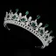 Barock Silver Rhinestone Zirkon Tiara Brud Huvudbonad 2024 Bröllop Tillbehör